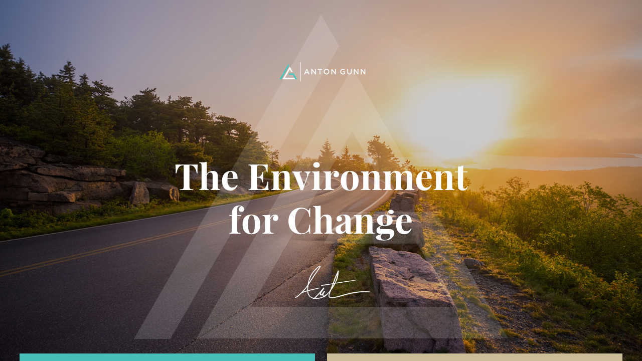 The Environment for Change | Anton Gunn